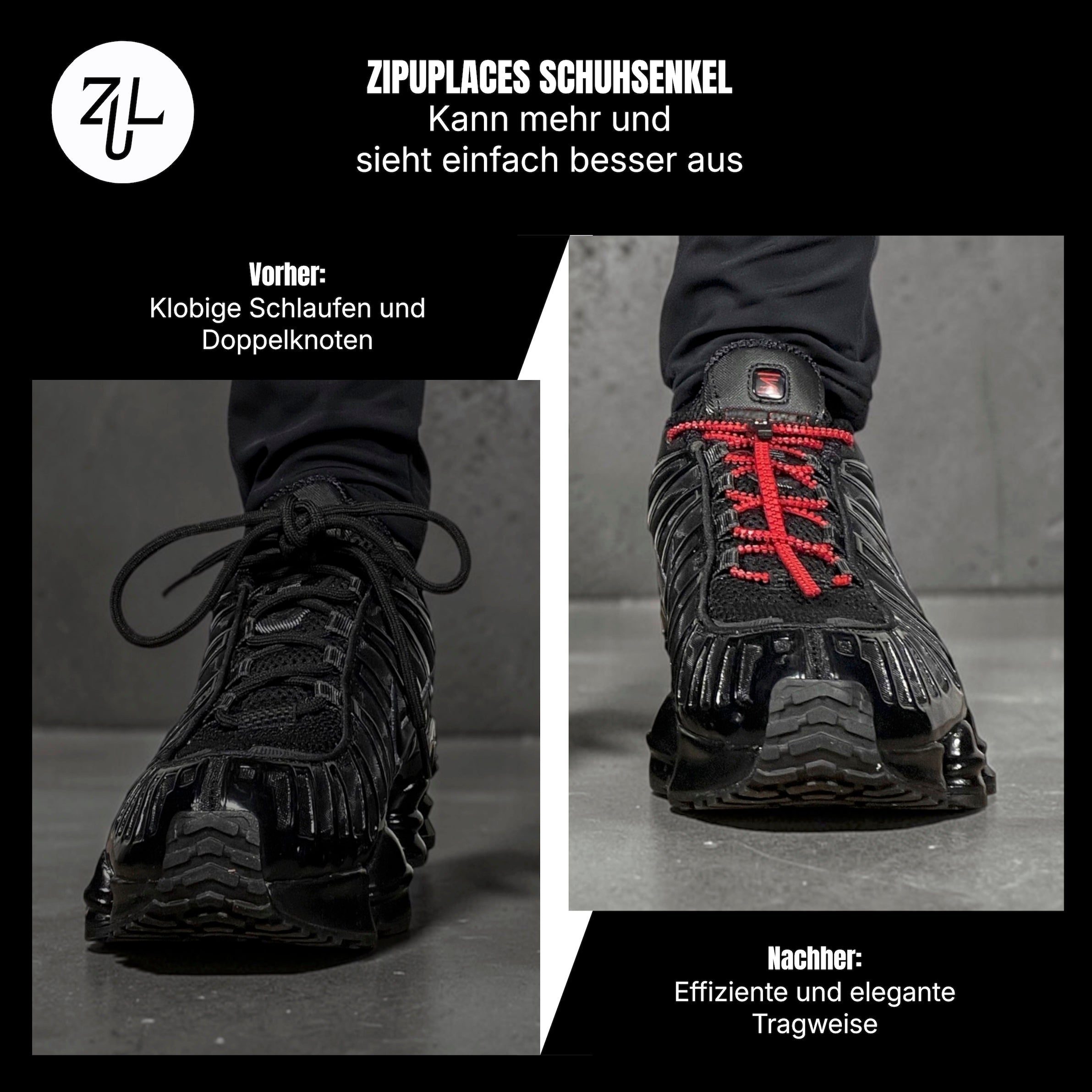 ZIPUPLACES | Schnürsenkel ohne Binden zum Zippen