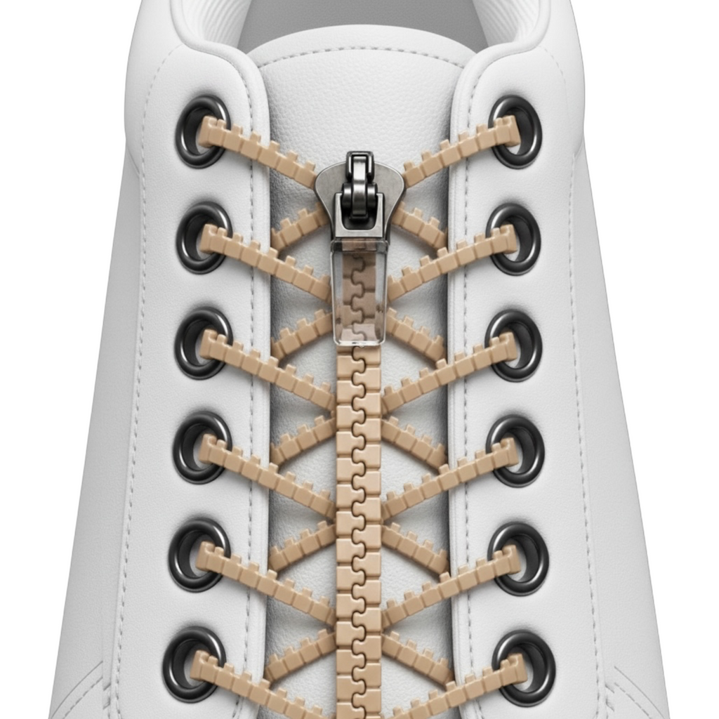 ZIPUP LACES | Schnürsenkel ohne Binden zum Zippen (beige)