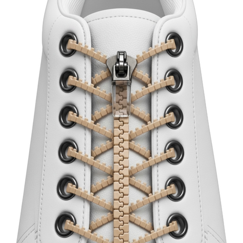 ZIPUP LACES | Schnürsenkel ohne Binden zum Zippen (beige)