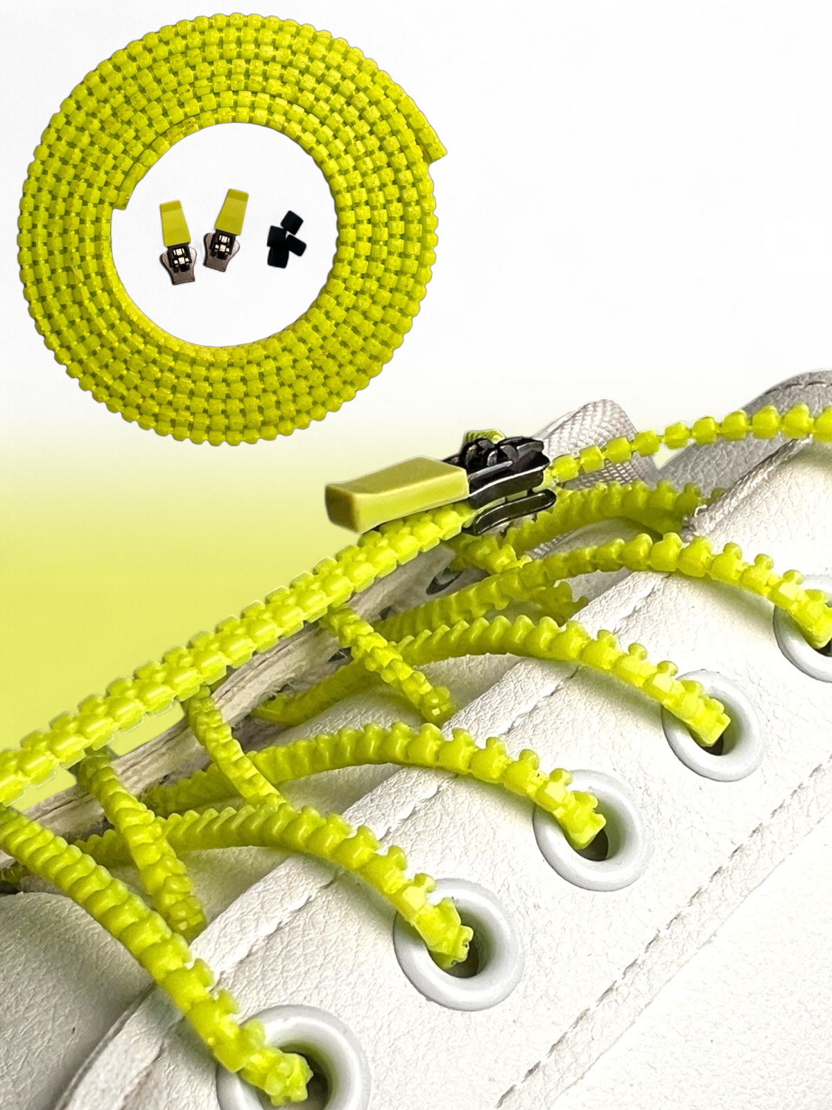 ZIPUP LACES | Schnürsenkel ohne Binden zum Zippen (neongelb)