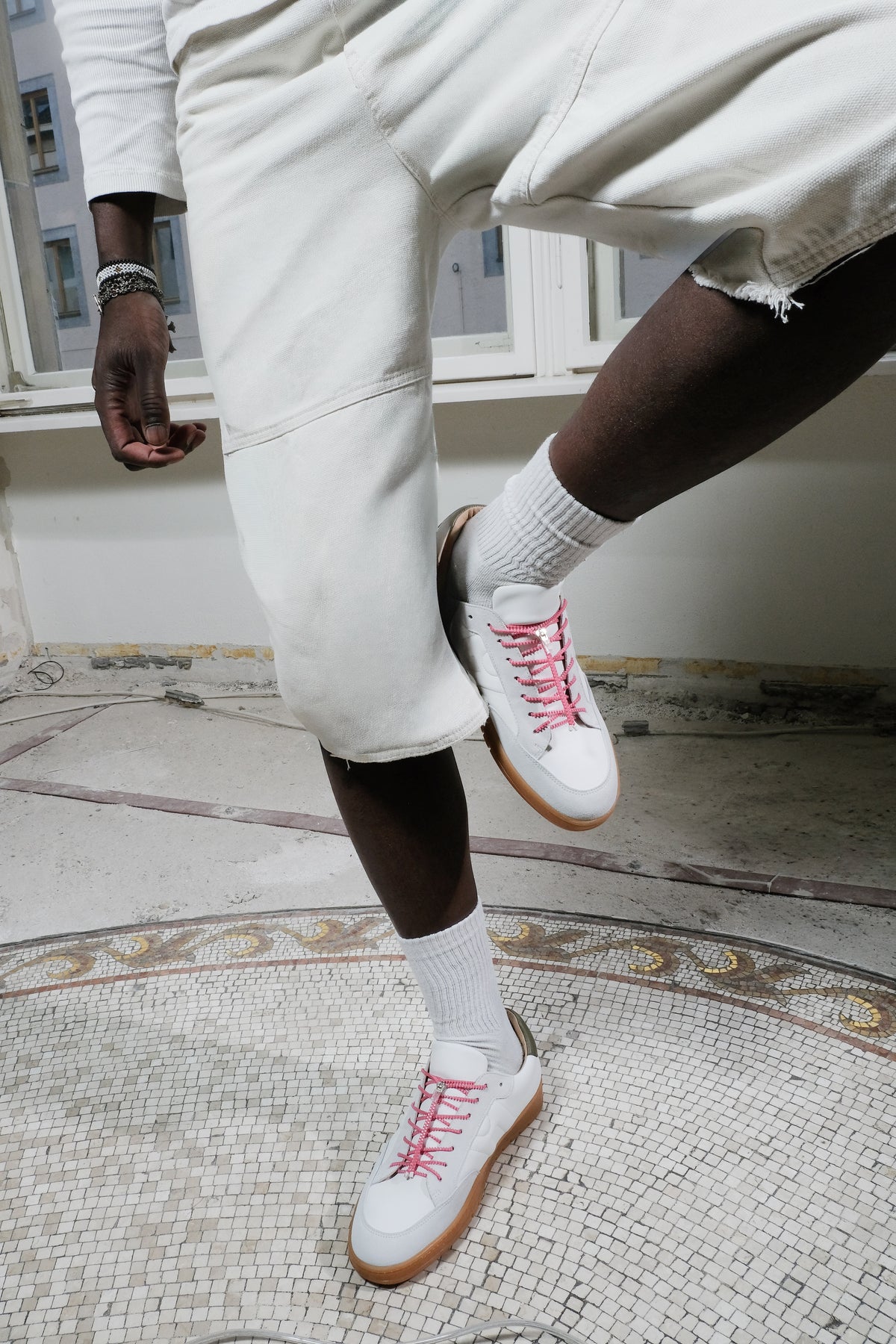 Schnürsenkel ohne Binden zum zippen_Schnellverschluss für Sneaker_in rosa